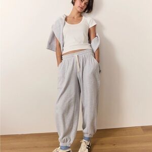 Marine Layer Cloud 9 Barrel leg Women's Gray Sweatpants NWT